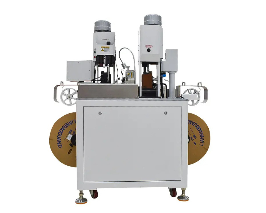 Thin cable 2-end connector crimping machine