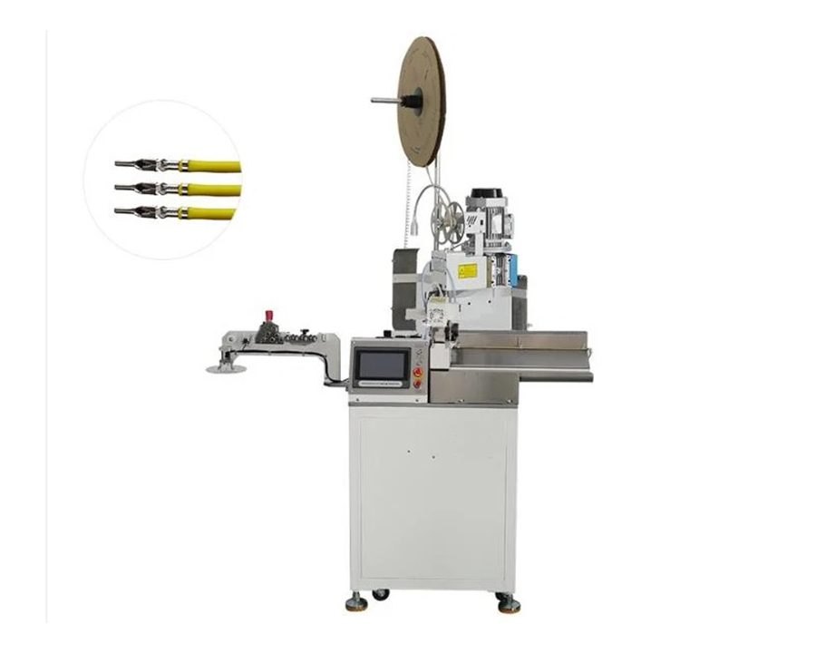 Fully automatic single terminal cutting stripping and crimping machine